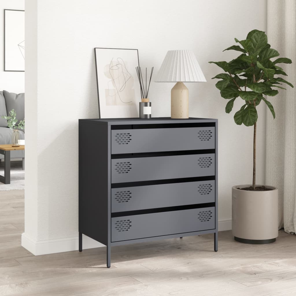 vidaXL Dulap, antracit, 68x39x73,5 cm, oțel laminat la rece