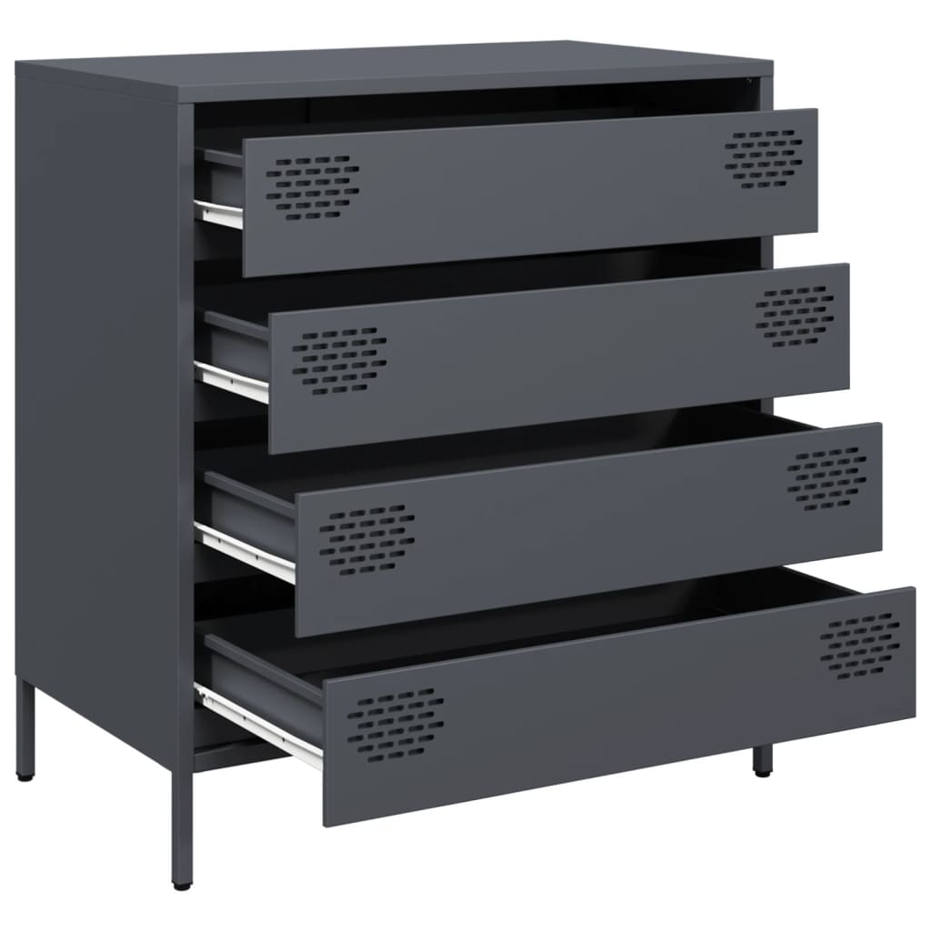 vidaXL Dulap, antracit, 68x39x73,5 cm, oțel laminat la rece