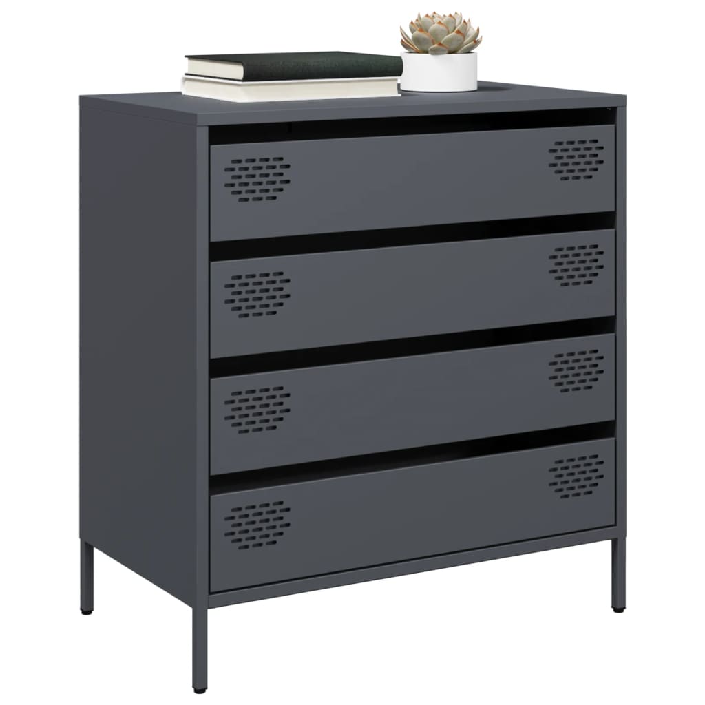 vidaXL Dulap, antracit, 68x39x73,5 cm, oțel laminat la rece