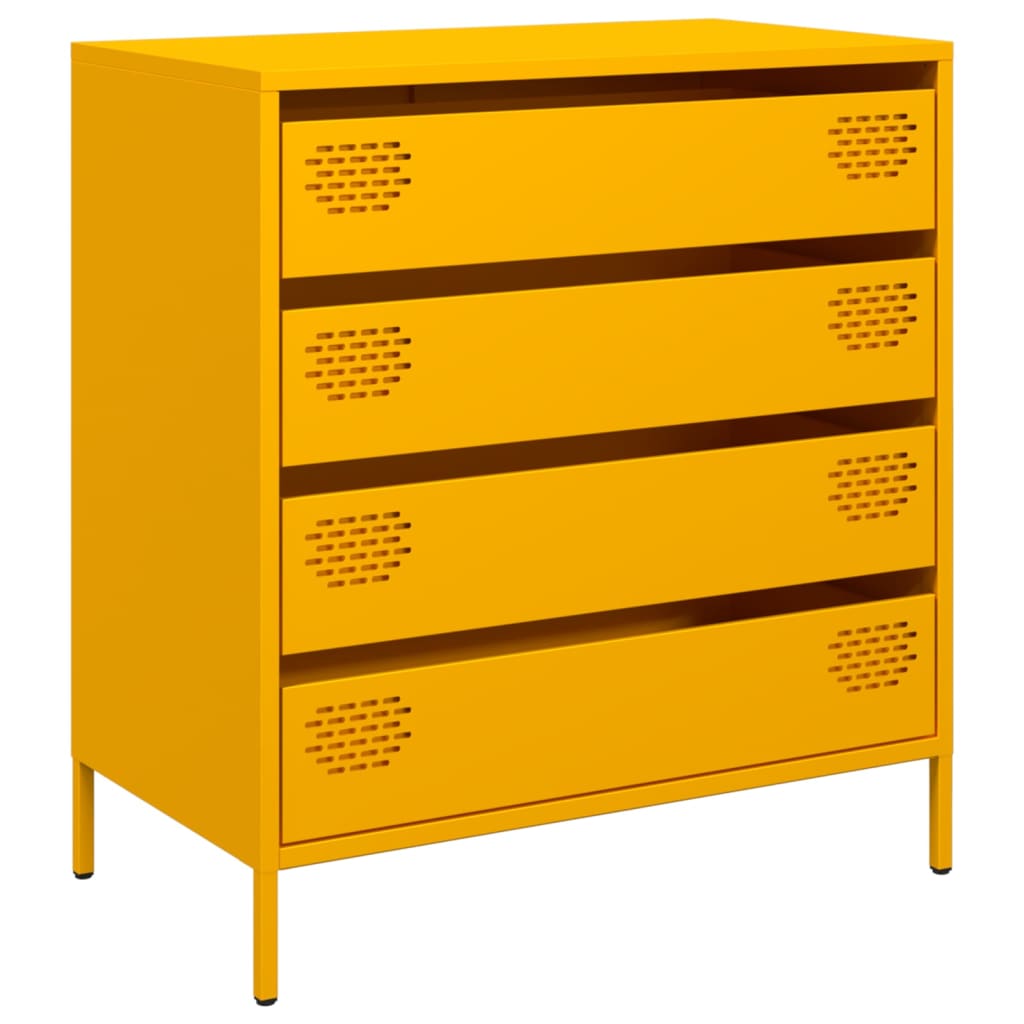 vidaXL Dulap, galben muștar, 68x39x73,5 cm, oțel laminat la rece vidaXL Dulap, galben muștar, 68x39x73,5 cm, oțel laminat la rece