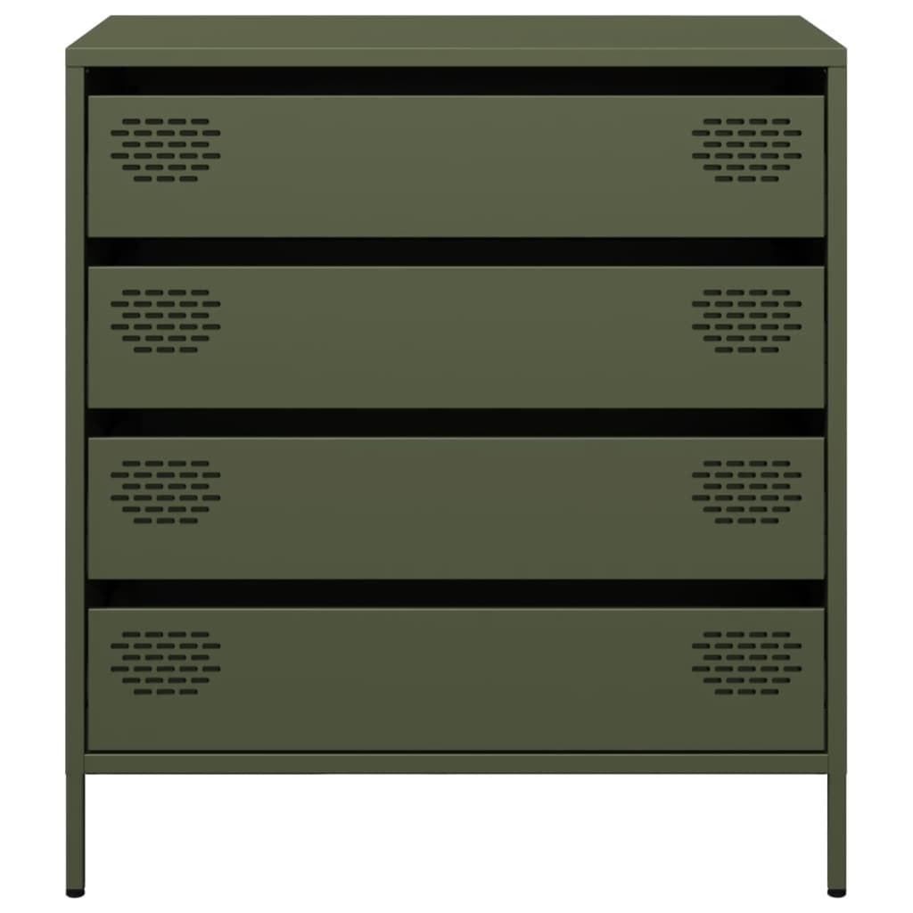 vidaXL Dulap, verde măsliniu, 68x39x73,5 cm, oțel laminat la rece