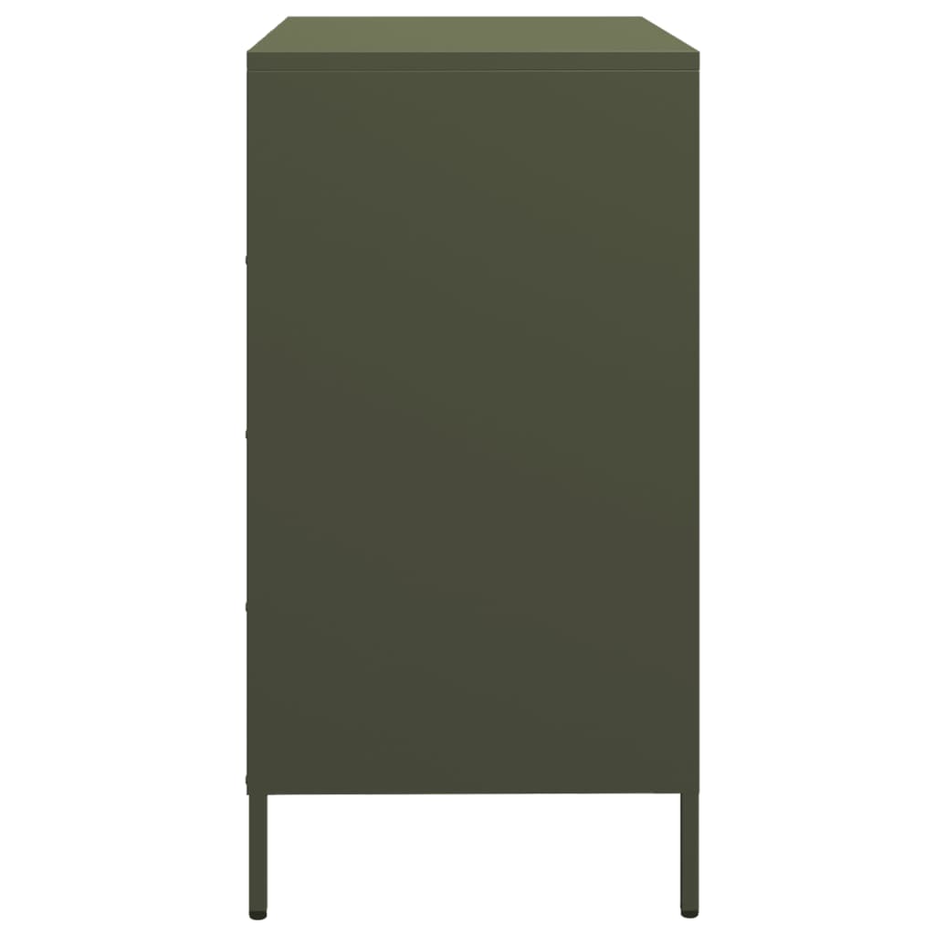 vidaXL Dulap, verde măsliniu, 68x39x73,5 cm, oțel laminat la rece