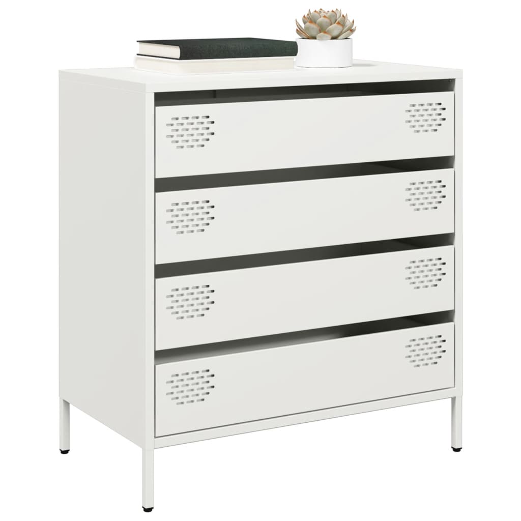 vidaXL Dulap, alb, 68x39x73,5 cm, oțel laminat la rece