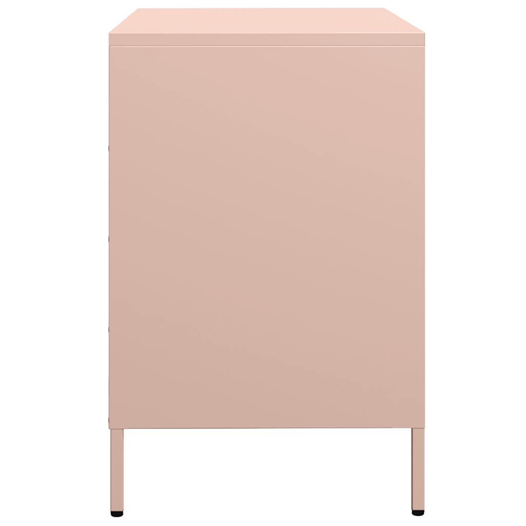 vidaXL Dulap, roz, 68x39x58,5 cm, oțel laminat la rece