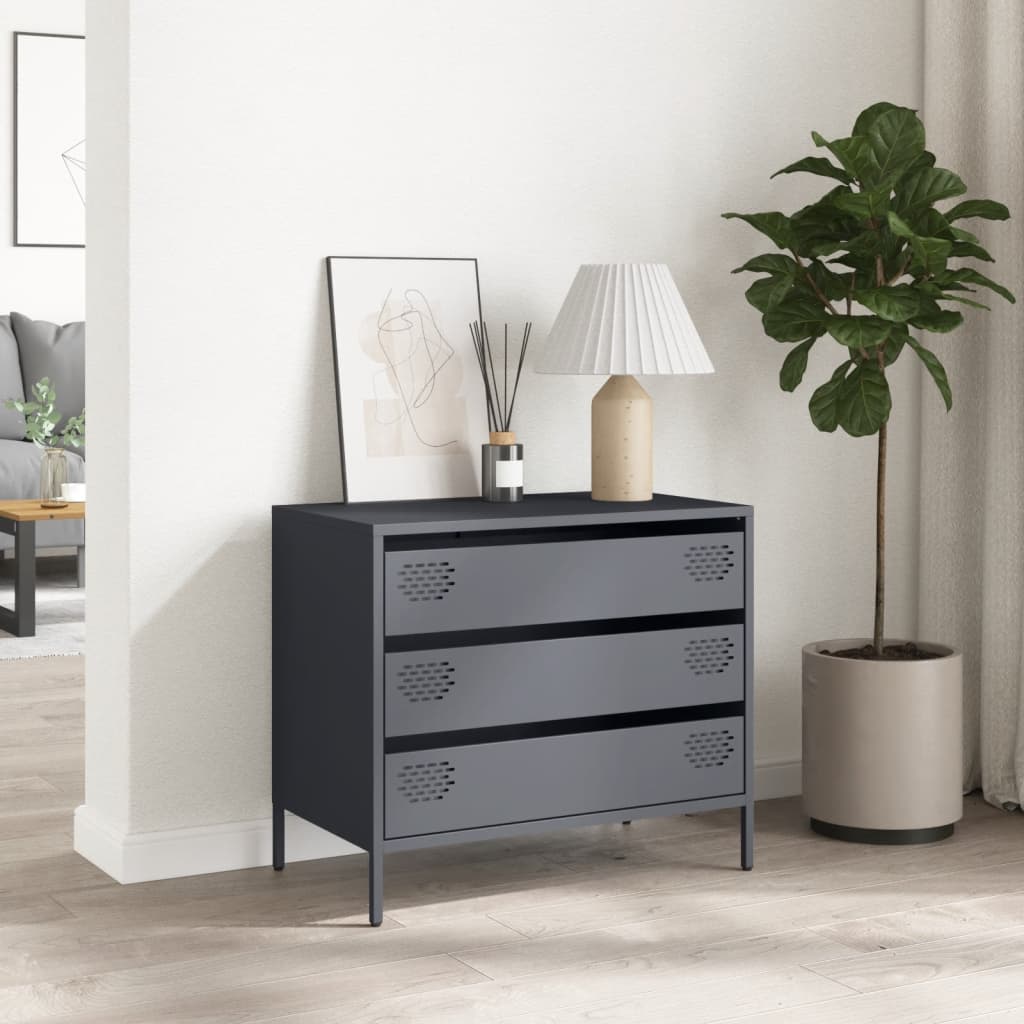 vidaXL Dulap, antracit, 68x39x58,5 cm, oțel laminat la rece