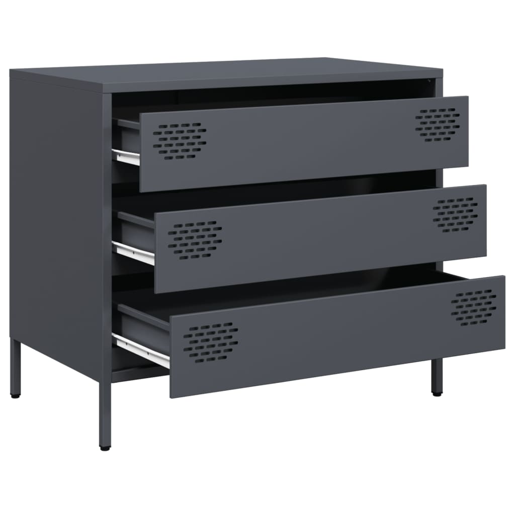 vidaXL Dulap, antracit, 68x39x58,5 cm, oțel laminat la rece