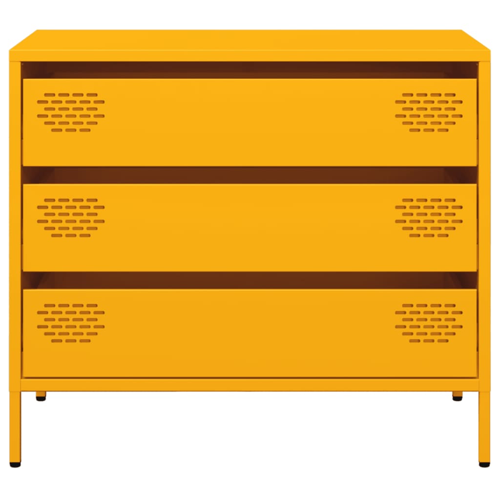 vidaXL Dulap, galben muștar, 68x39x58,5 cm, oțel laminat la rece vidaXL Dulap, galben muștar, 68x39x58,5 cm, oțel laminat la rece