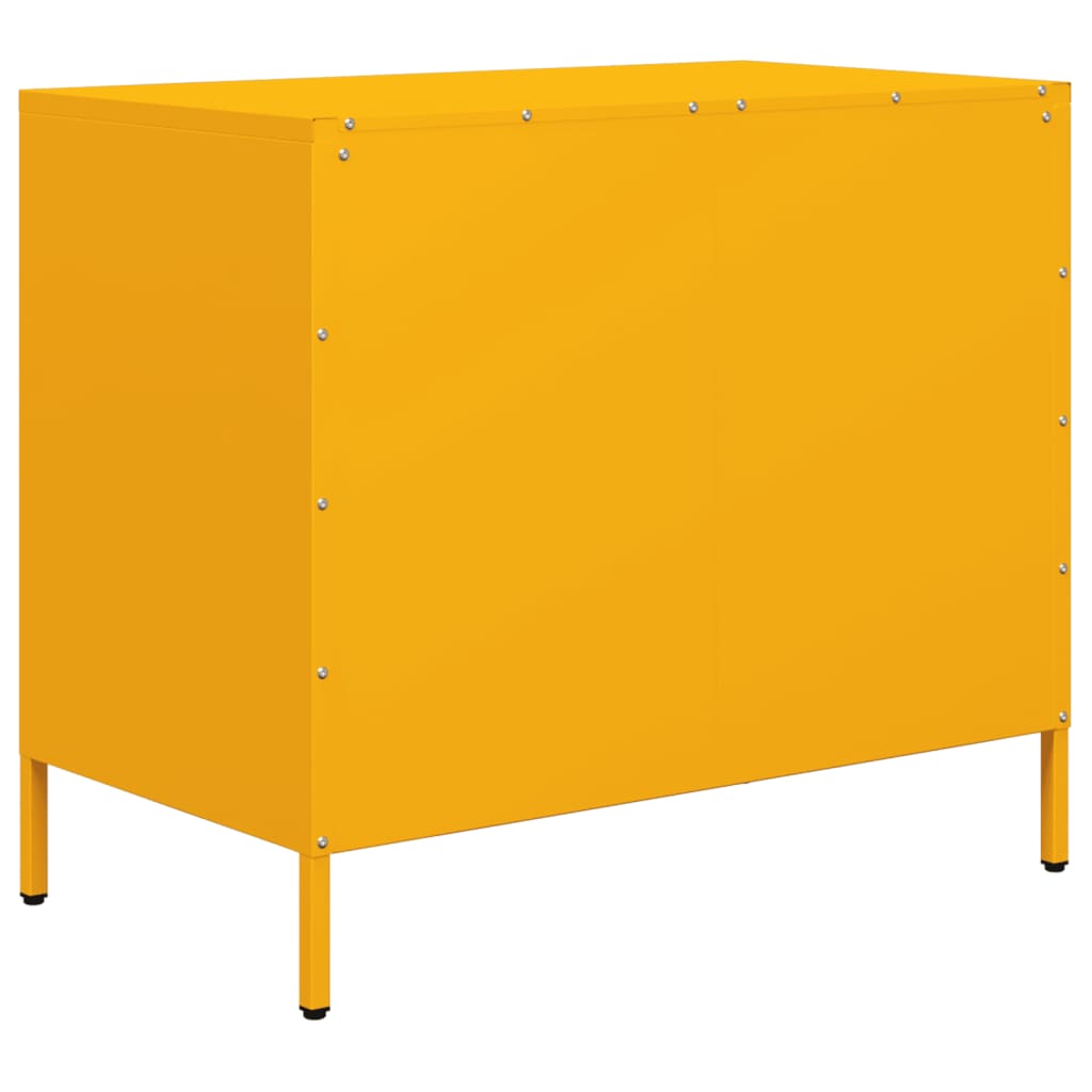 vidaXL Dulap, galben muștar, 68x39x58,5 cm, oțel laminat la rece vidaXL Dulap, galben muștar, 68x39x58,5 cm, oțel laminat la rece