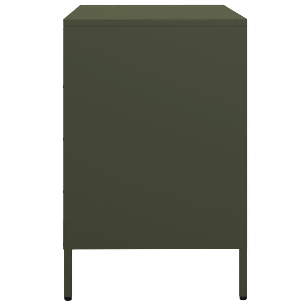 vidaXL Dulap, verde măsliniu, 68x39x58,5 cm, oțel laminat la rece
