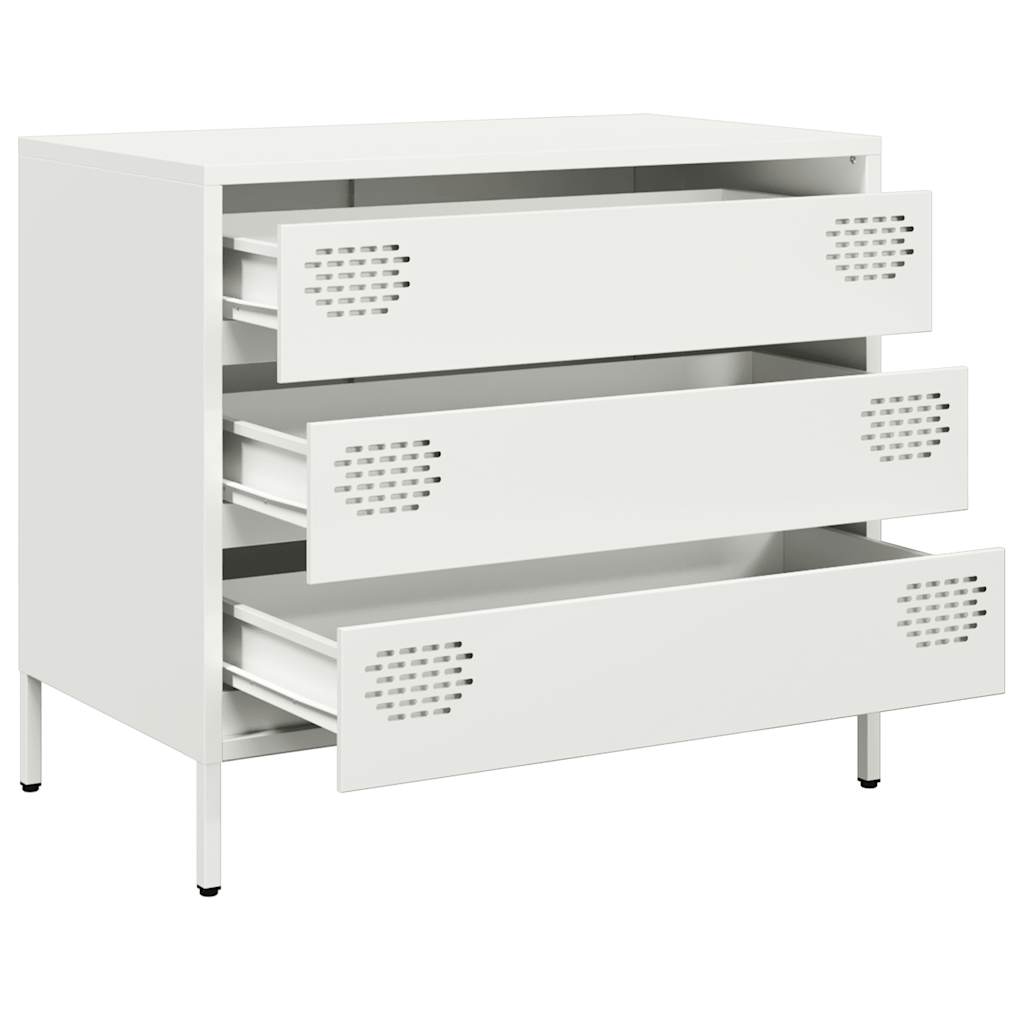 vidaXL Dulap, alb, 68x39x58,5 cm, oțel laminat la rece