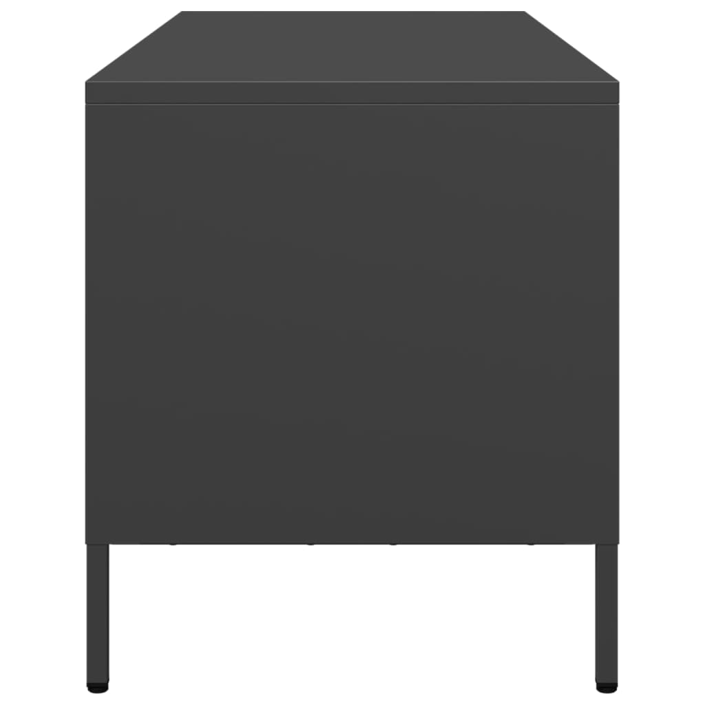 vidaXL Dulap TV, negru, 101,5x39x43,5 cm, oțel laminat la rece