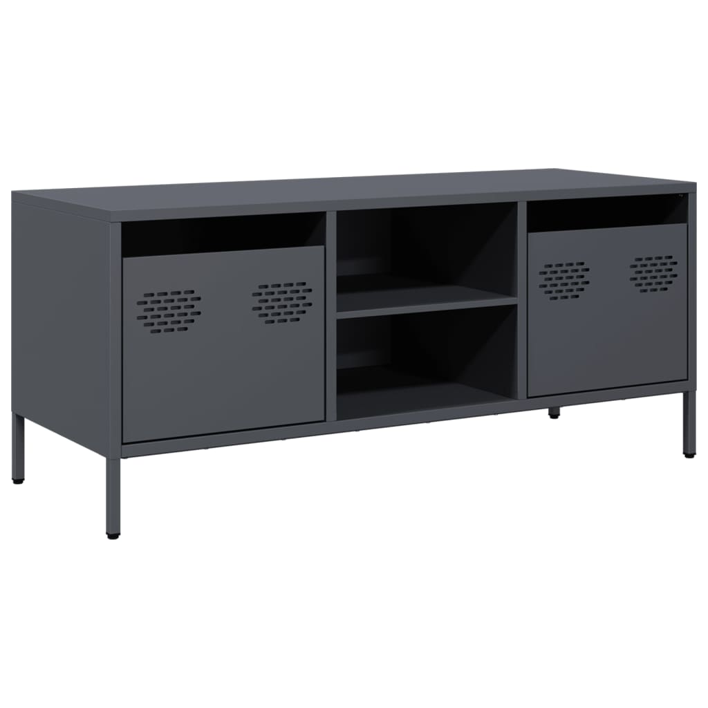 vidaXL Dulap TV, antracit, 101,5x39x43,5 cm, oțel laminat la rece
