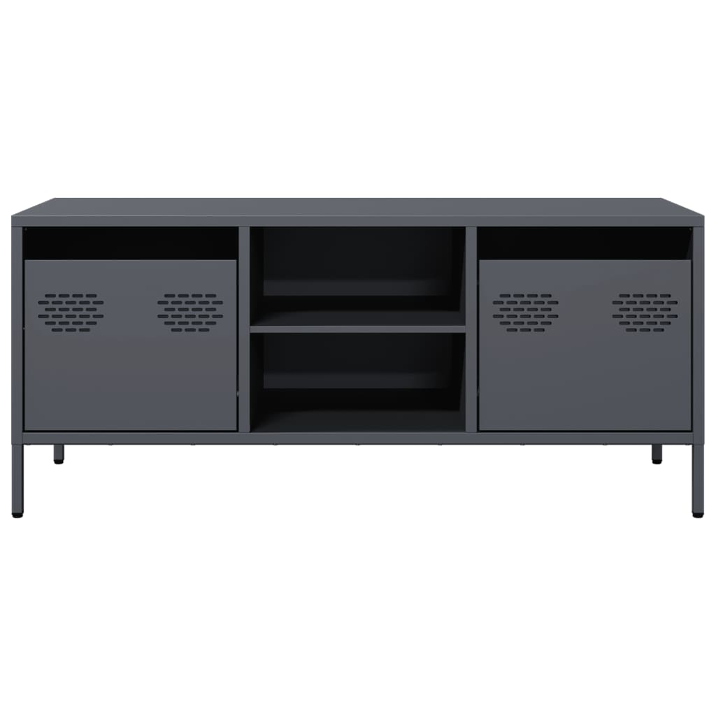 vidaXL Dulap TV, antracit, 101,5x39x43,5 cm, oțel laminat la rece