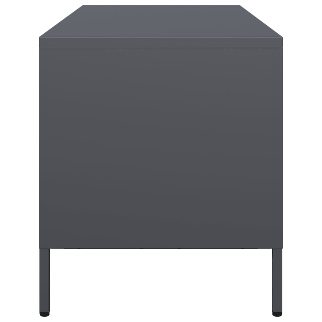 vidaXL Dulap TV, antracit, 101,5x39x43,5 cm, oțel laminat la rece