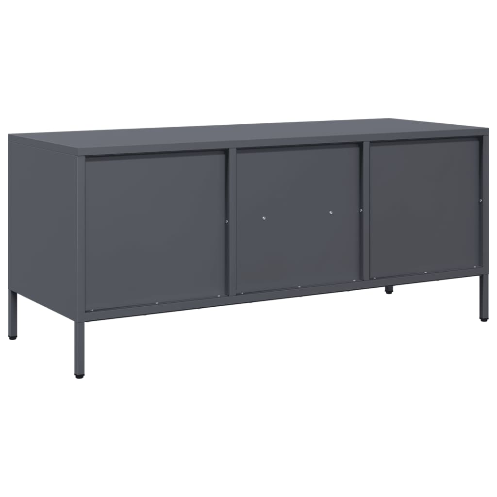 vidaXL Dulap TV, antracit, 101,5x39x43,5 cm, oțel laminat la rece