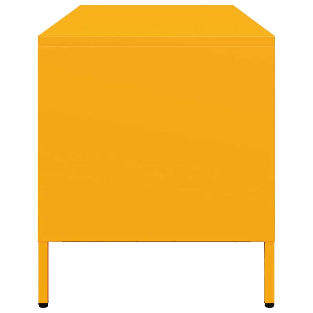 vidaXL Dulap TV, galben muștar, 101,5x39x43,5 cm, oțel laminat la rece