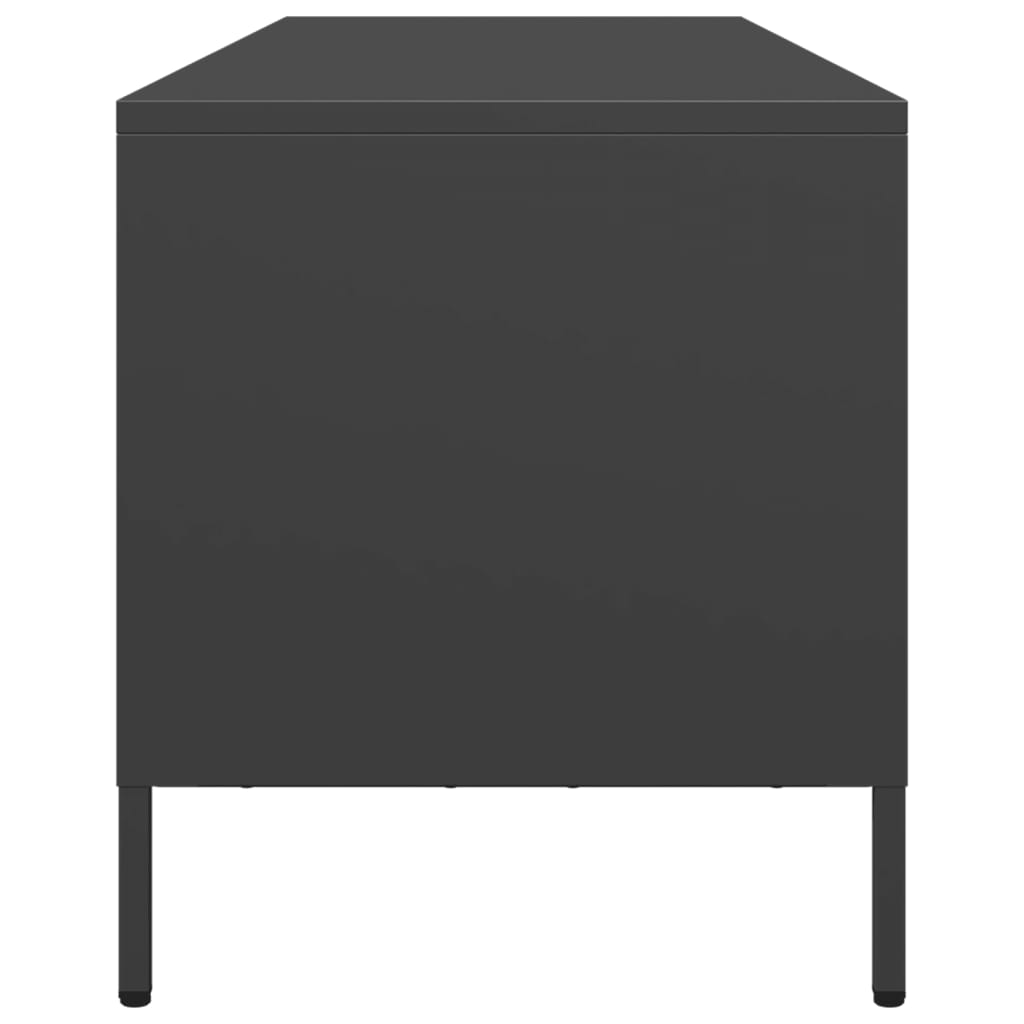 vidaXL Dulap TV, negru, 135x39x43,5 cm, oțel laminat la rece