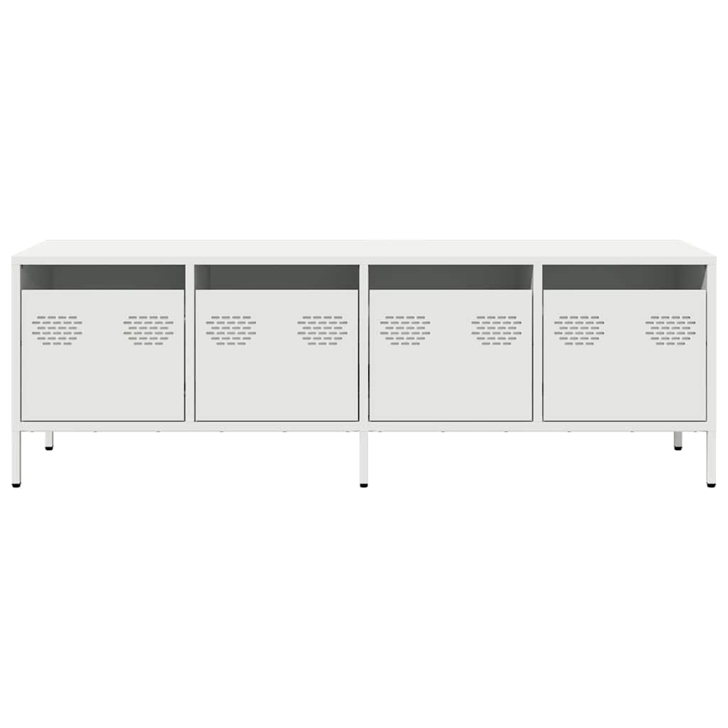 vidaXL Dulap TV, alb, 135x39x43,5 cm, oțel laminat la rece vidaXL Dulap TV, alb, 135x39x43,5 cm, oțel laminat la rece