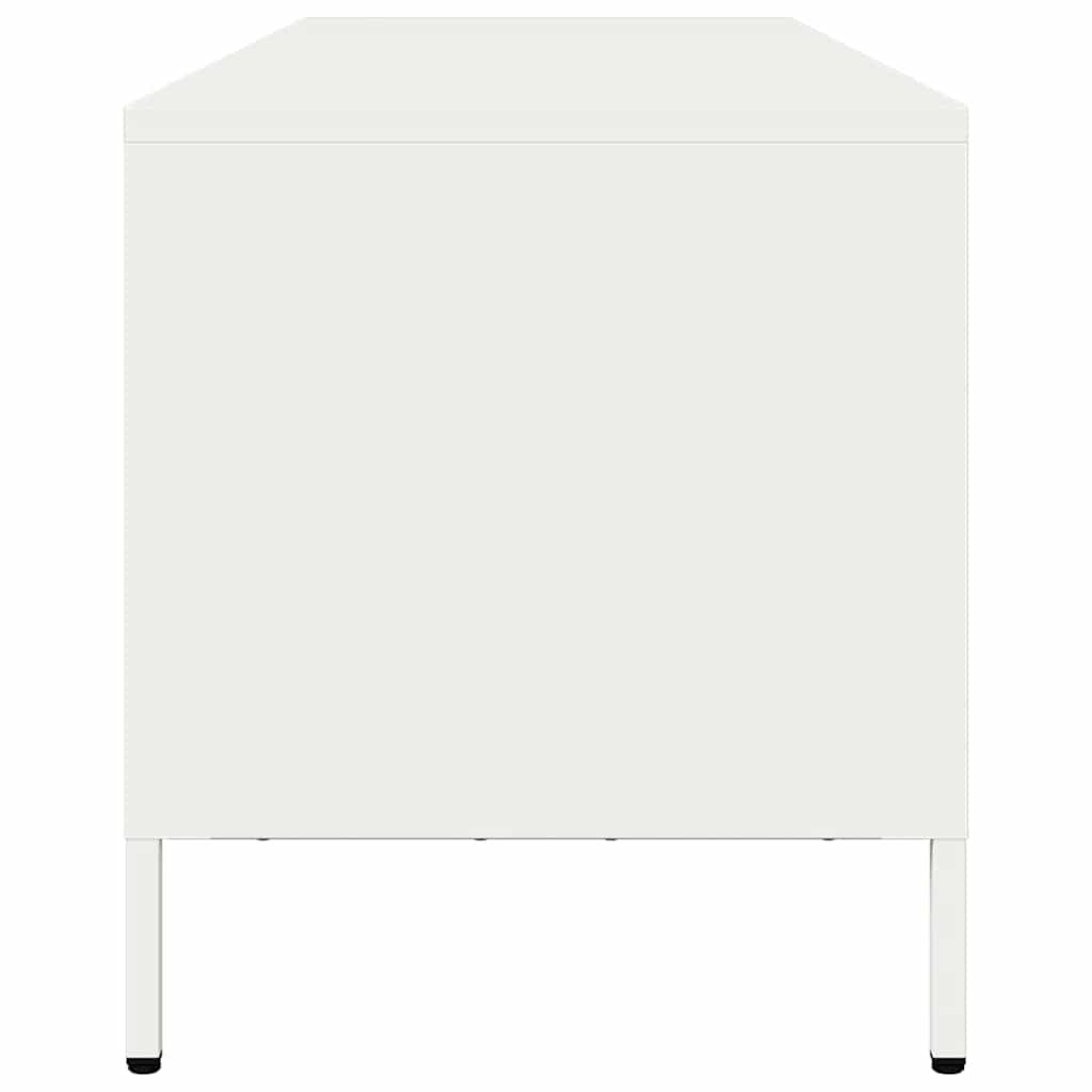 vidaXL Dulap TV, alb, 135x39x43,5 cm, oțel laminat la rece vidaXL Dulap TV, alb, 135x39x43,5 cm, oțel laminat la rece
