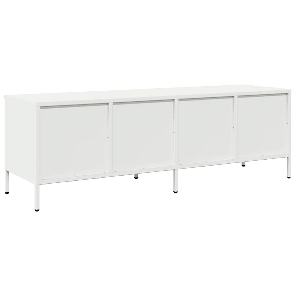 vidaXL Dulap TV, alb, 135x39x43,5 cm, oțel laminat la rece vidaXL Dulap TV, alb, 135x39x43,5 cm, oțel laminat la rece