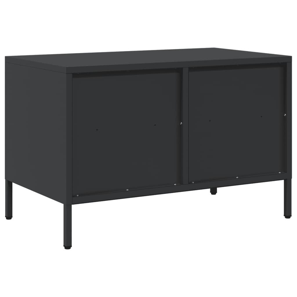 vidaXL Dulap TV, negru, 68x39x43,5 cm, oțel laminat la rece vidaXL Dulap TV, negru, 68x39x43,5 cm, oțel laminat la rece