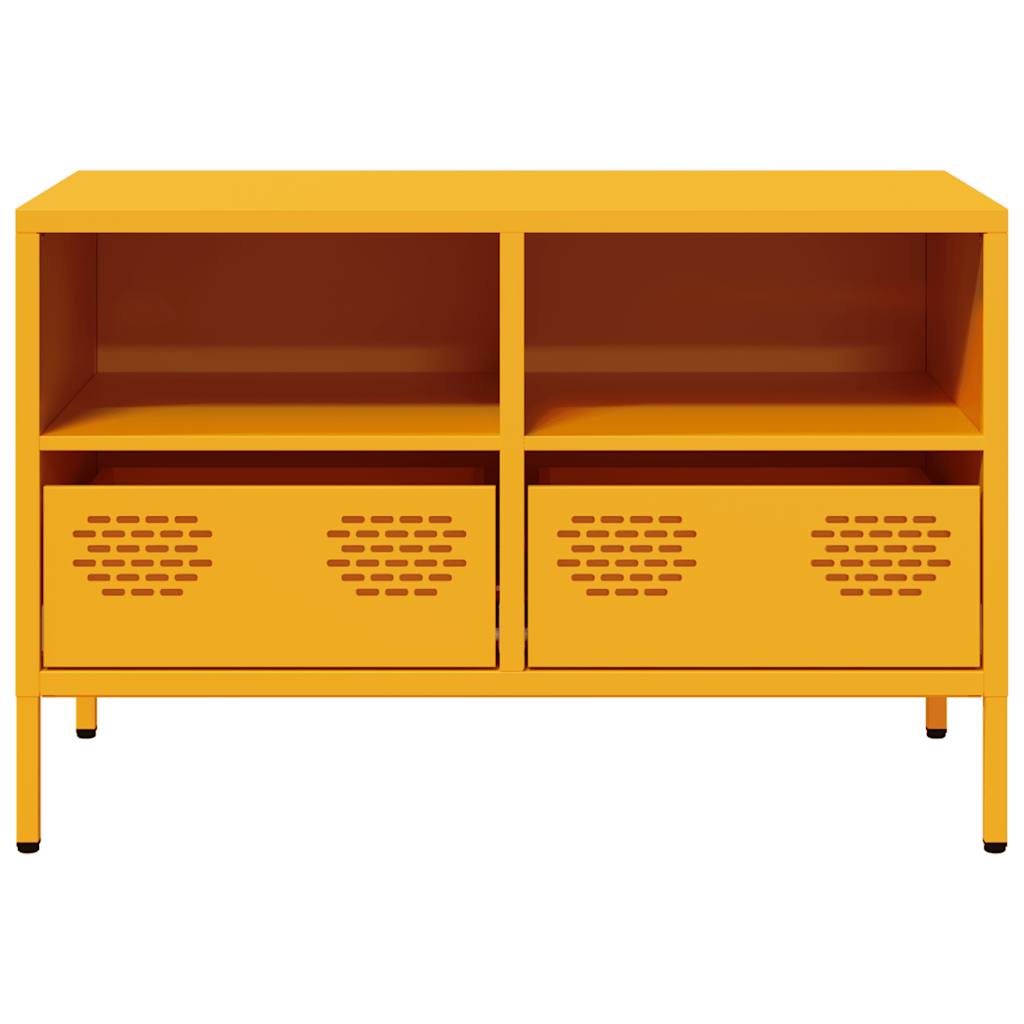 vidaXL Dulap TV, galben muștar, 68x39x43,5 cm, oțel laminat la rece