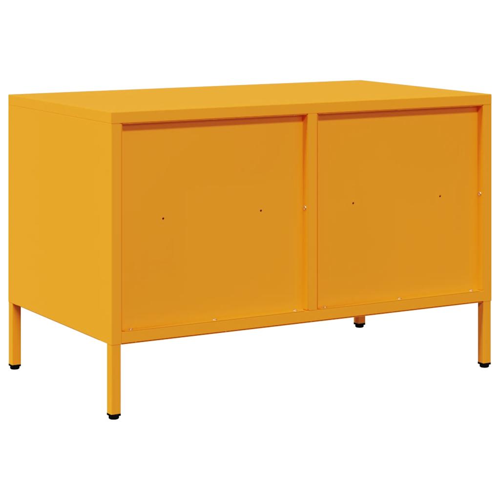 vidaXL Dulap TV, galben muștar, 68x39x43,5 cm, oțel laminat la rece