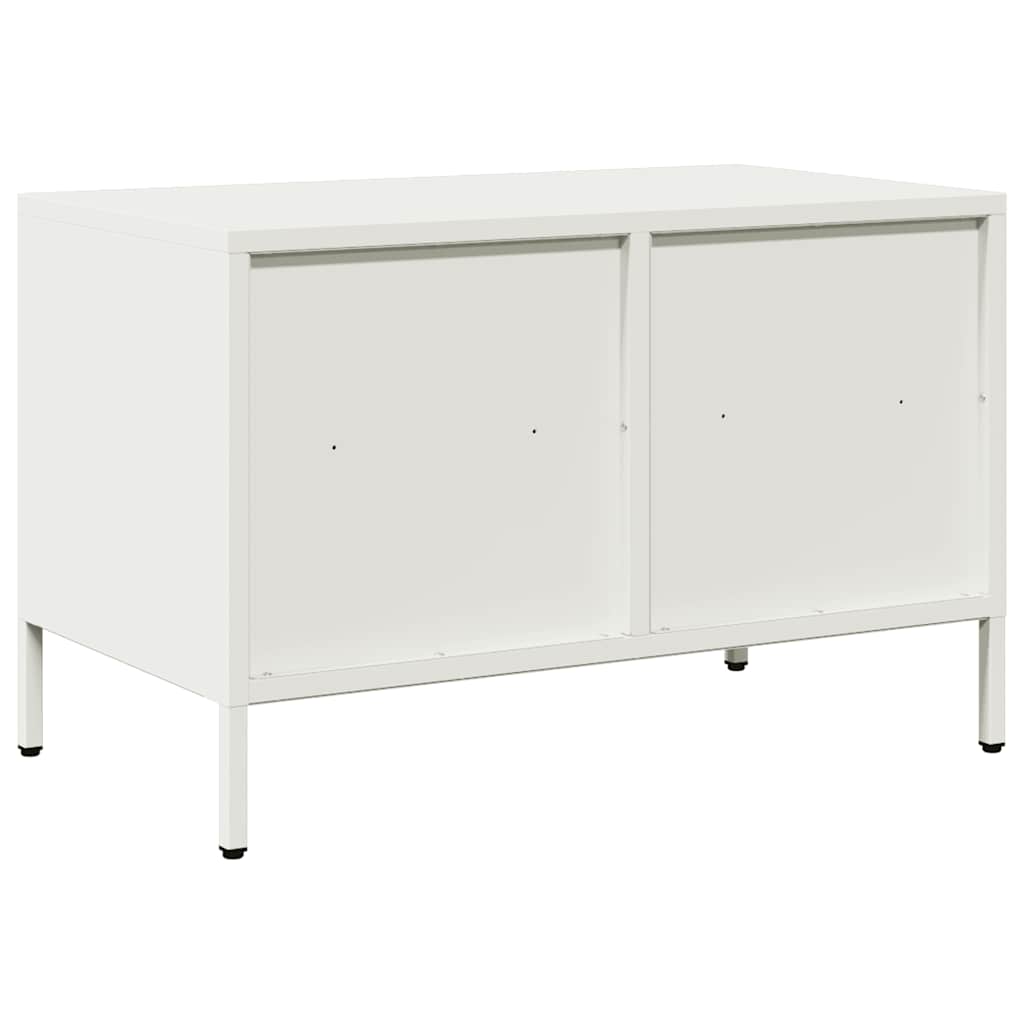 vidaXL Dulap TV, alb, 68x39x43,5 cm, oțel laminat la rece vidaXL Dulap TV, alb, 68x39x43,5 cm, oțel laminat la rece