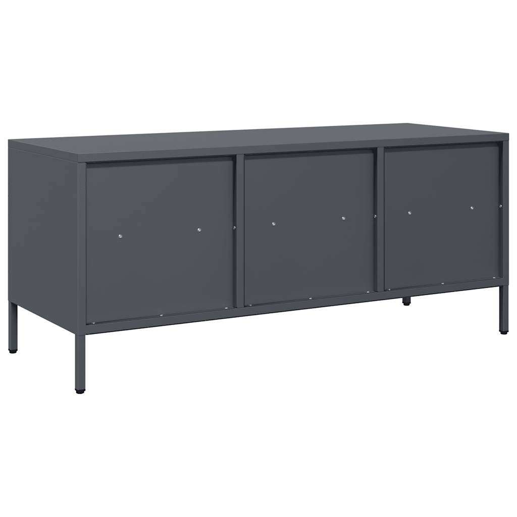 vidaXL Dulap TV, antracit, 101,5x39x43,5 cm, oțel laminat la rece