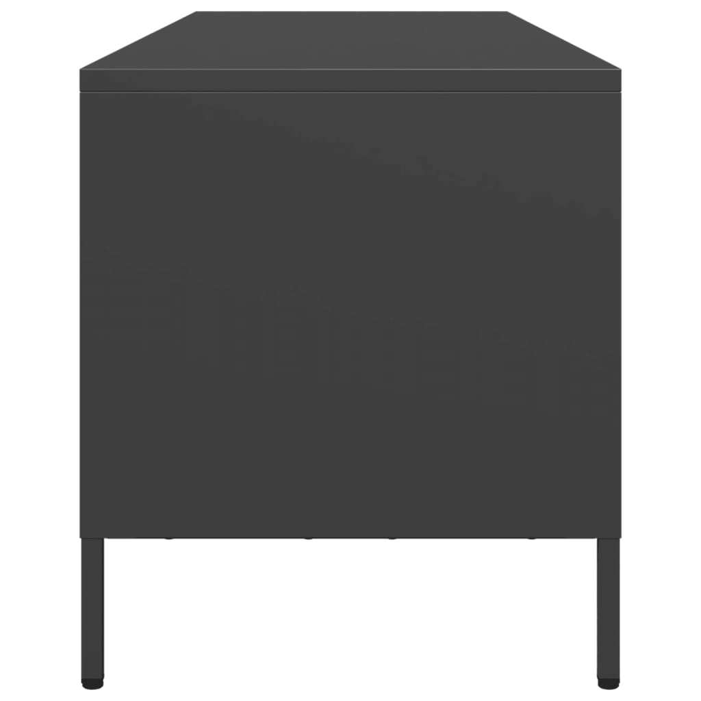 vidaXL Dulap TV, negru, 135x39x43,5 cm, oțel laminat la rece