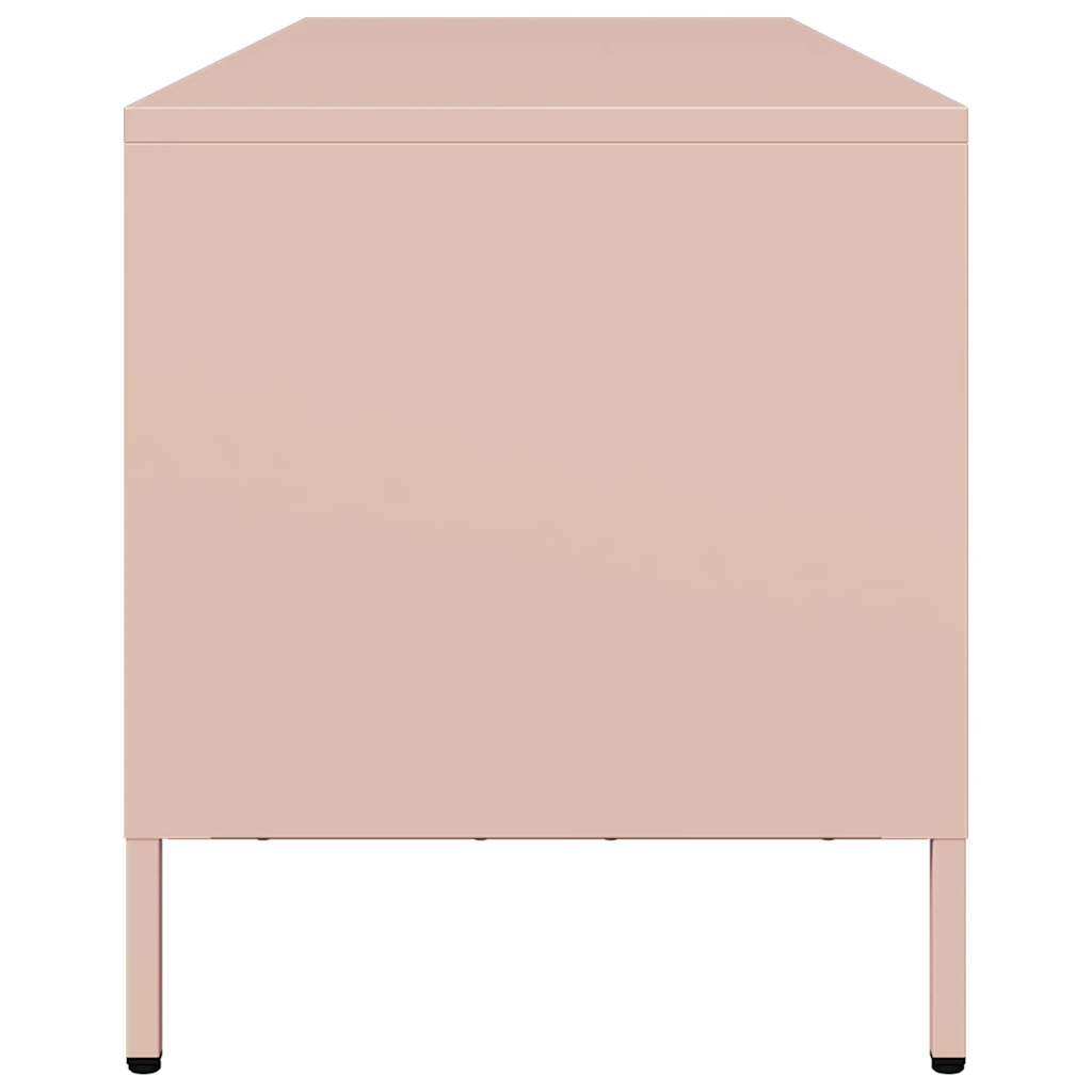 vidaXL Dulap TV, roz, 135x39x43,5 cm, oțel laminat la rece vidaXL Dulap TV, roz, 135x39x43,5 cm, oțel laminat la rece