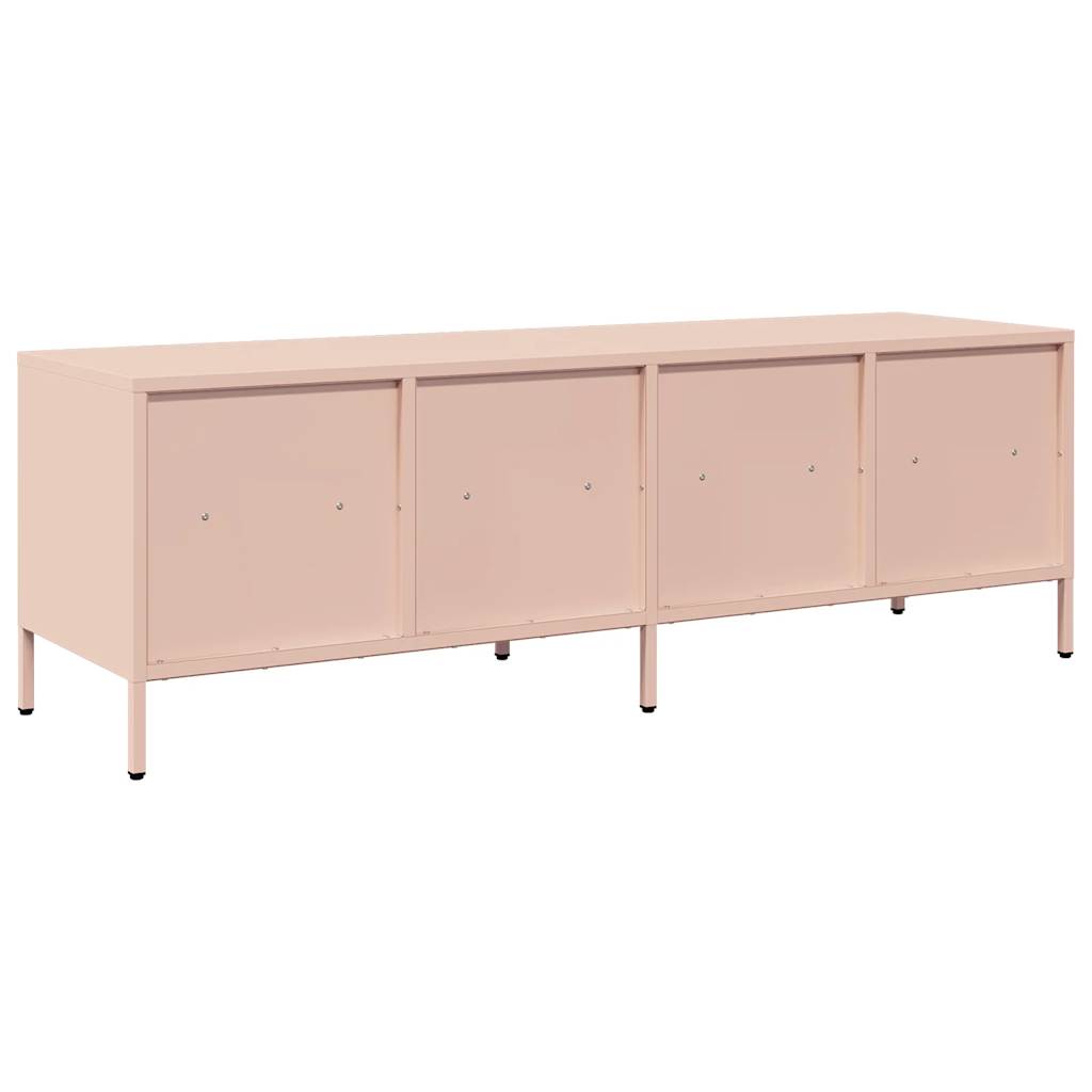 vidaXL Dulap TV, roz, 135x39x43,5 cm, oțel laminat la rece vidaXL Dulap TV, roz, 135x39x43,5 cm, oțel laminat la rece
