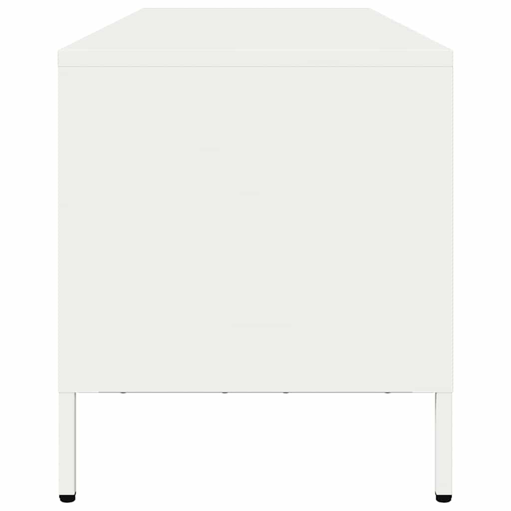 vidaXL Dulap TV, alb, 135x39x43,5 cm, oțel laminat la rece vidaXL Dulap TV, alb, 135x39x43,5 cm, oțel laminat la rece