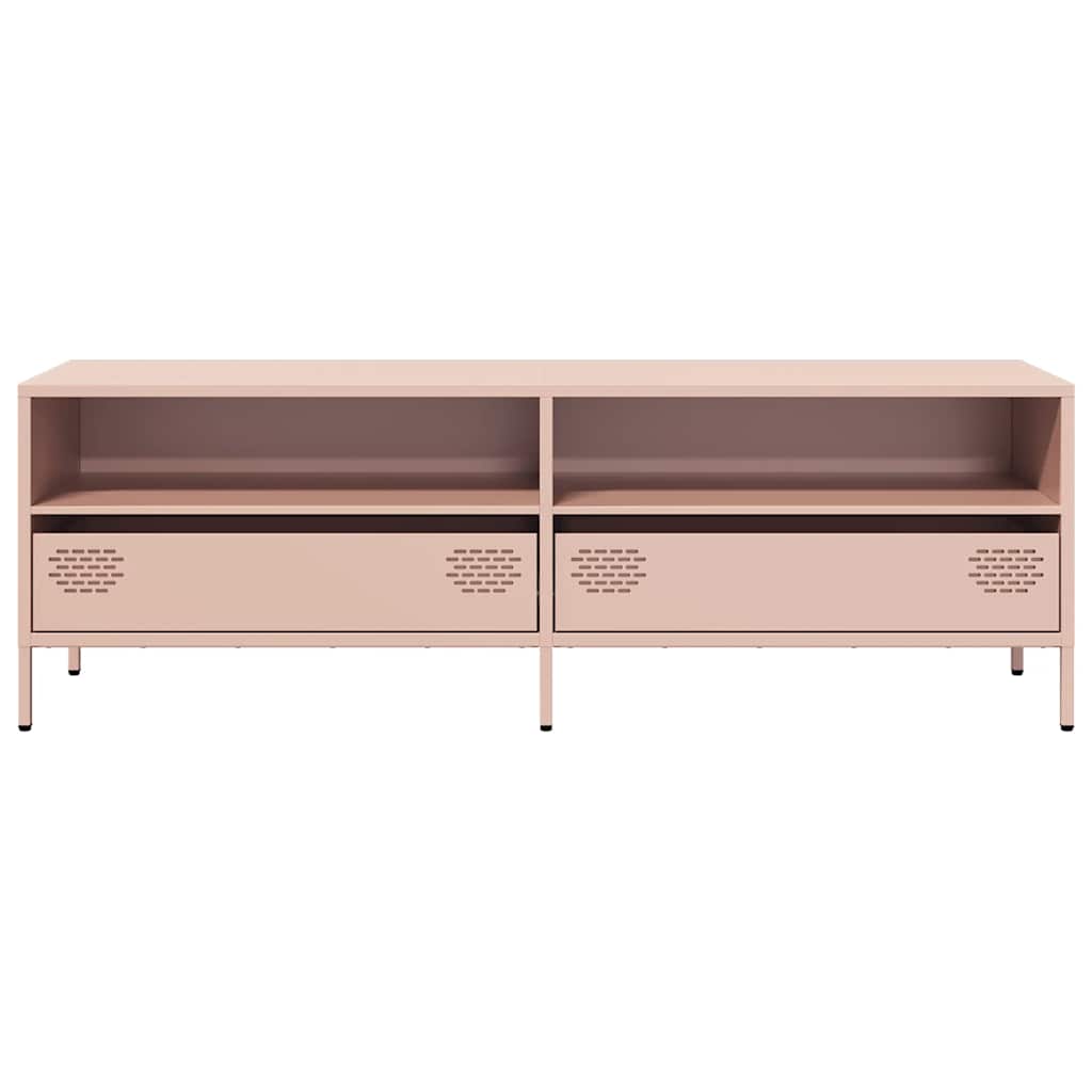 vidaXL Dulap TV, roz, 135x39x43,5 cm, oțel laminat la rece vidaXL Dulap TV, roz, 135x39x43,5 cm, oțel laminat la rece