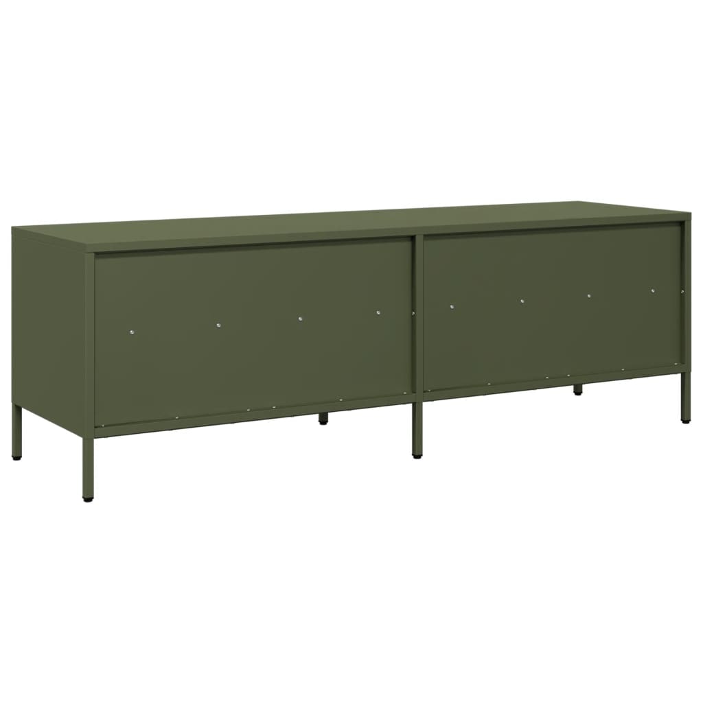 vidaXL Dulap TV, verde măsliniu, 135x39x43,5 cm, oțel laminat la rece vidaXL Dulap TV, verde măsliniu, 135x39x43,5 cm, oțel laminat la rece