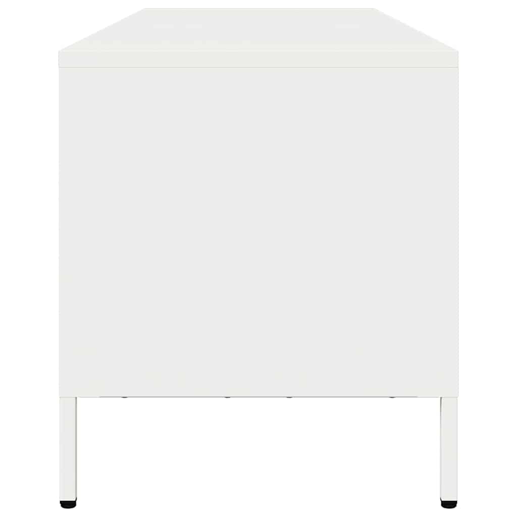 vidaXL Dulap TV, alb, 135x39x43,5 cm, oțel laminat la rece vidaXL Dulap TV, alb, 135x39x43,5 cm, oțel laminat la rece