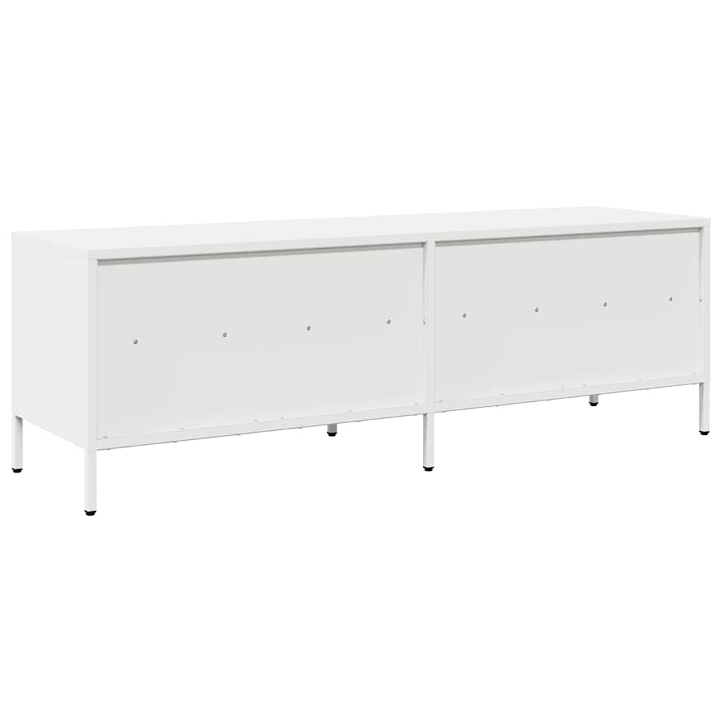 vidaXL Dulap TV, alb, 135x39x43,5 cm, oțel laminat la rece vidaXL Dulap TV, alb, 135x39x43,5 cm, oțel laminat la rece