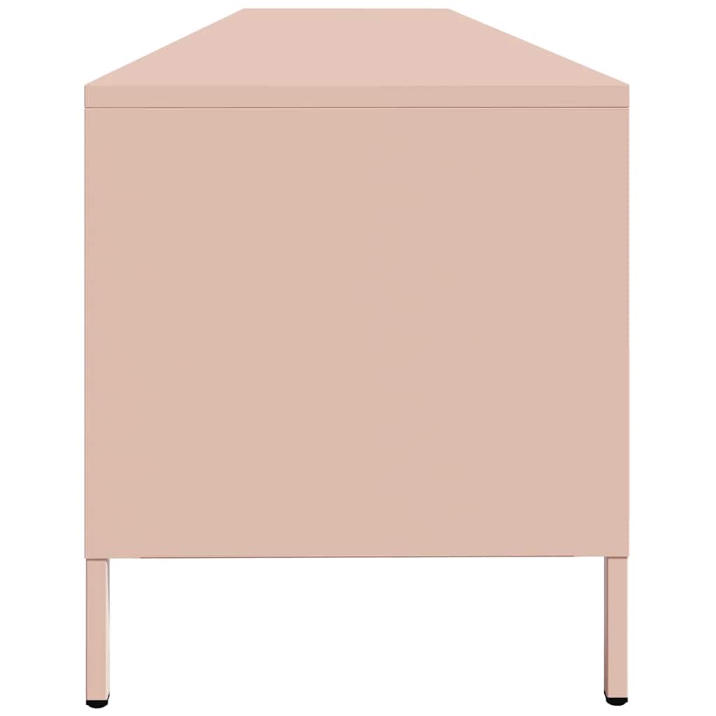 vidaXL Dulap TV, roz, 202x39x43,5 cm, oțel laminat la rece vidaXL Dulap TV, roz, 202x39x43,5 cm, oțel laminat la rece