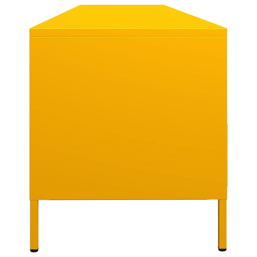 vidaXL Dulap TV, galben muștar, 202x39x43,5 cm, oțel laminat la rece