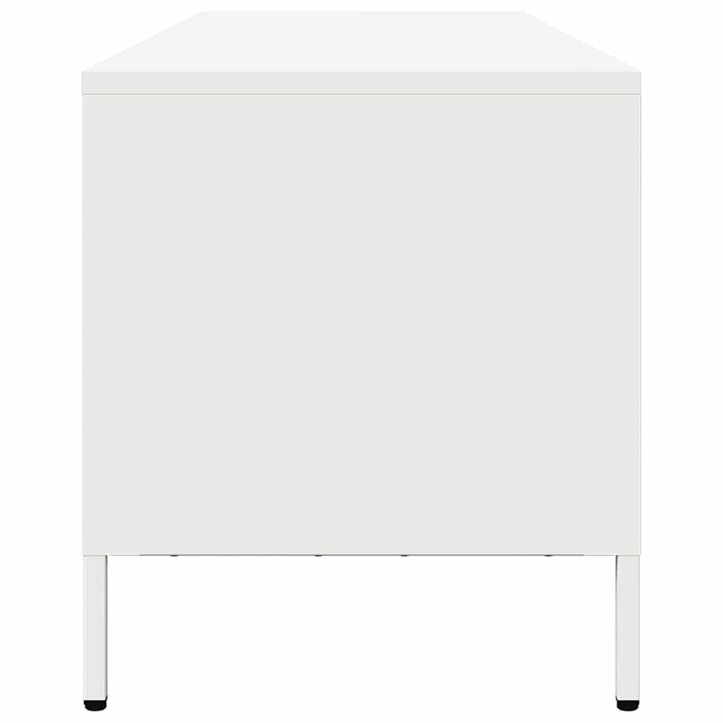 vidaXL Dulap TV, alb, 202x39x43,5 cm, oțel laminat la rece vidaXL Dulap TV, alb, 202x39x43,5 cm, oțel laminat la rece