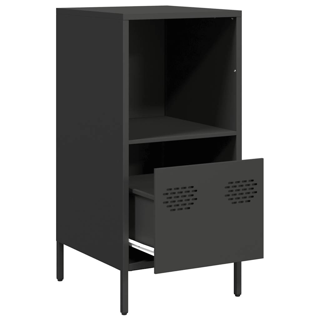 vidaXL Dulap, negru, 35x39x73,5 cm, oțel laminat la rece