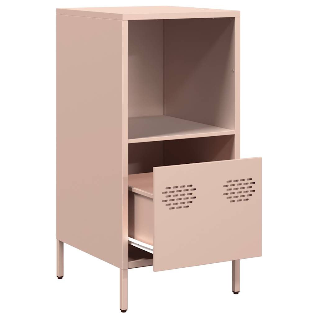 vidaXL Dulap, roz, 35x39x73,5 cm, oțel laminat la rece