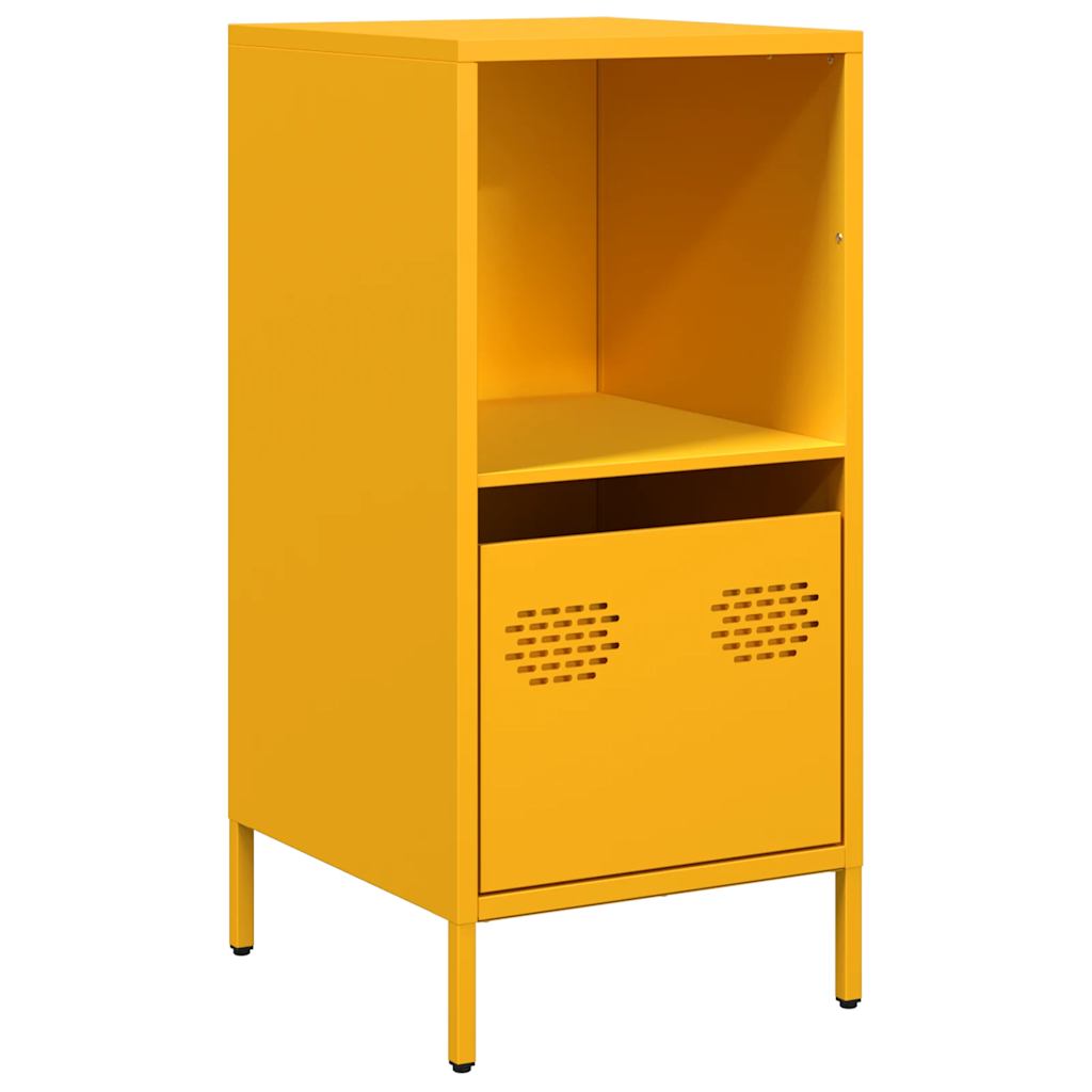 vidaXL Dulap, galben muștar, 35x39x73,5 cm, oțel laminat la rece vidaXL Dulap, galben muștar, 35x39x73,5 cm, oțel laminat la rece