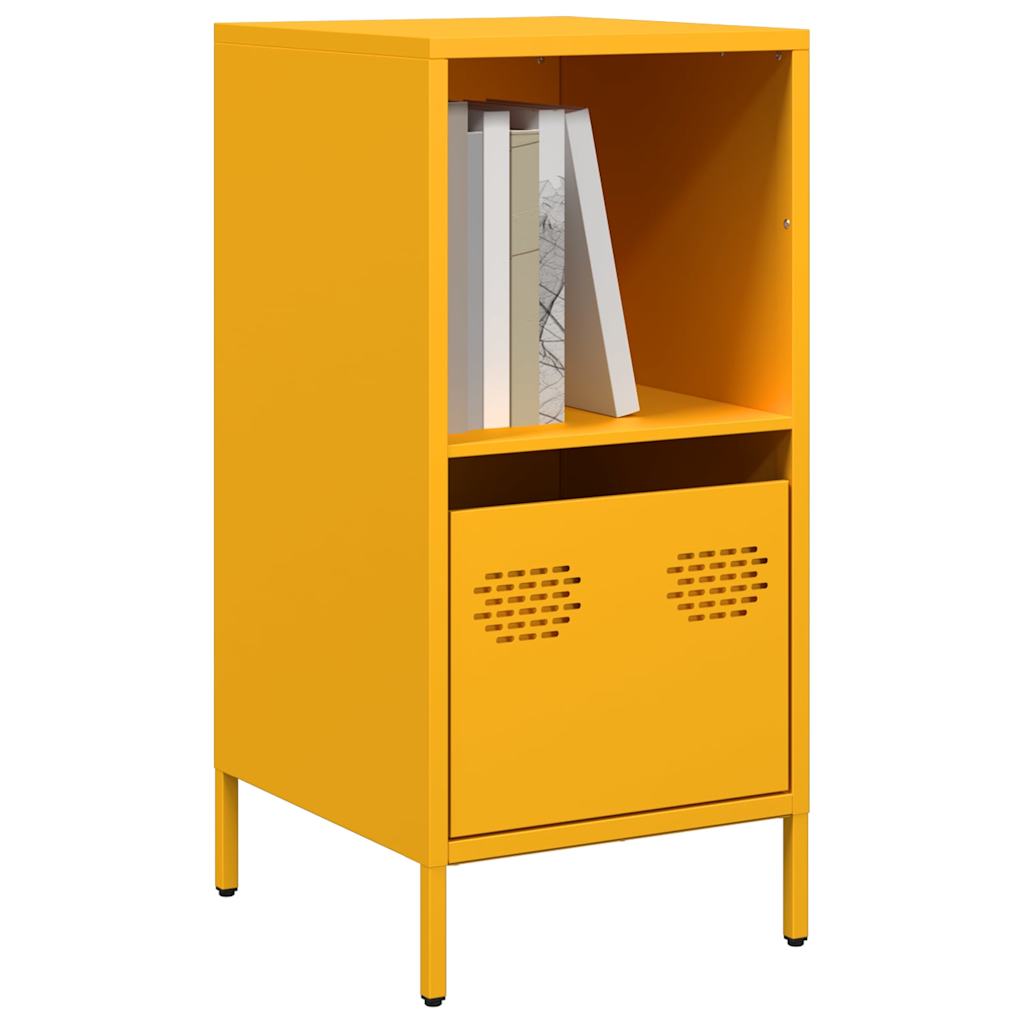 vidaXL Dulap, galben muștar, 35x39x73,5 cm, oțel laminat la rece vidaXL Dulap, galben muștar, 35x39x73,5 cm, oțel laminat la rece