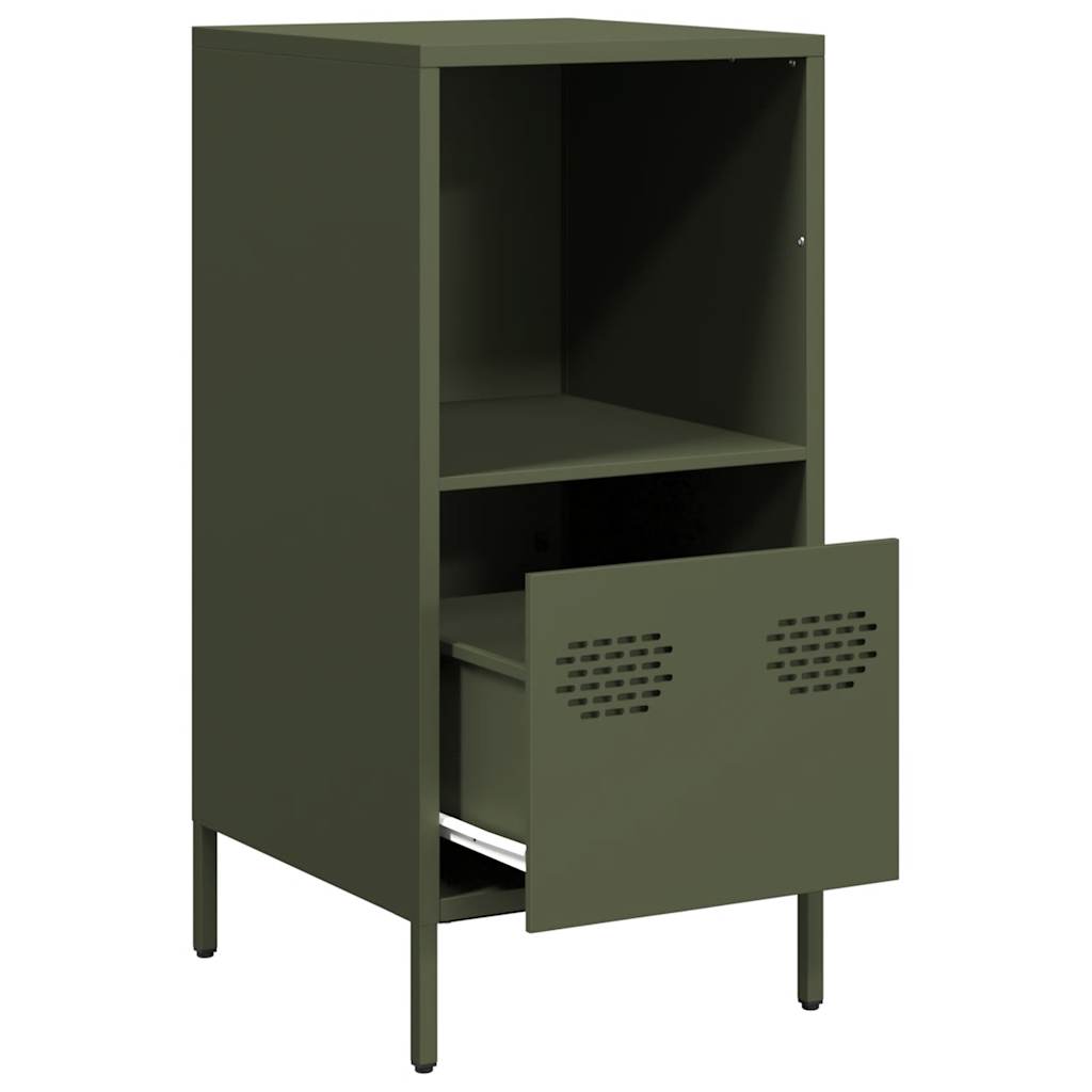 vidaXL Dulap, verde măsliniu, 35x39x73,5 cm, oțel laminat la rece vidaXL Dulap, verde măsliniu, 35x39x73,5 cm, oțel laminat la rece