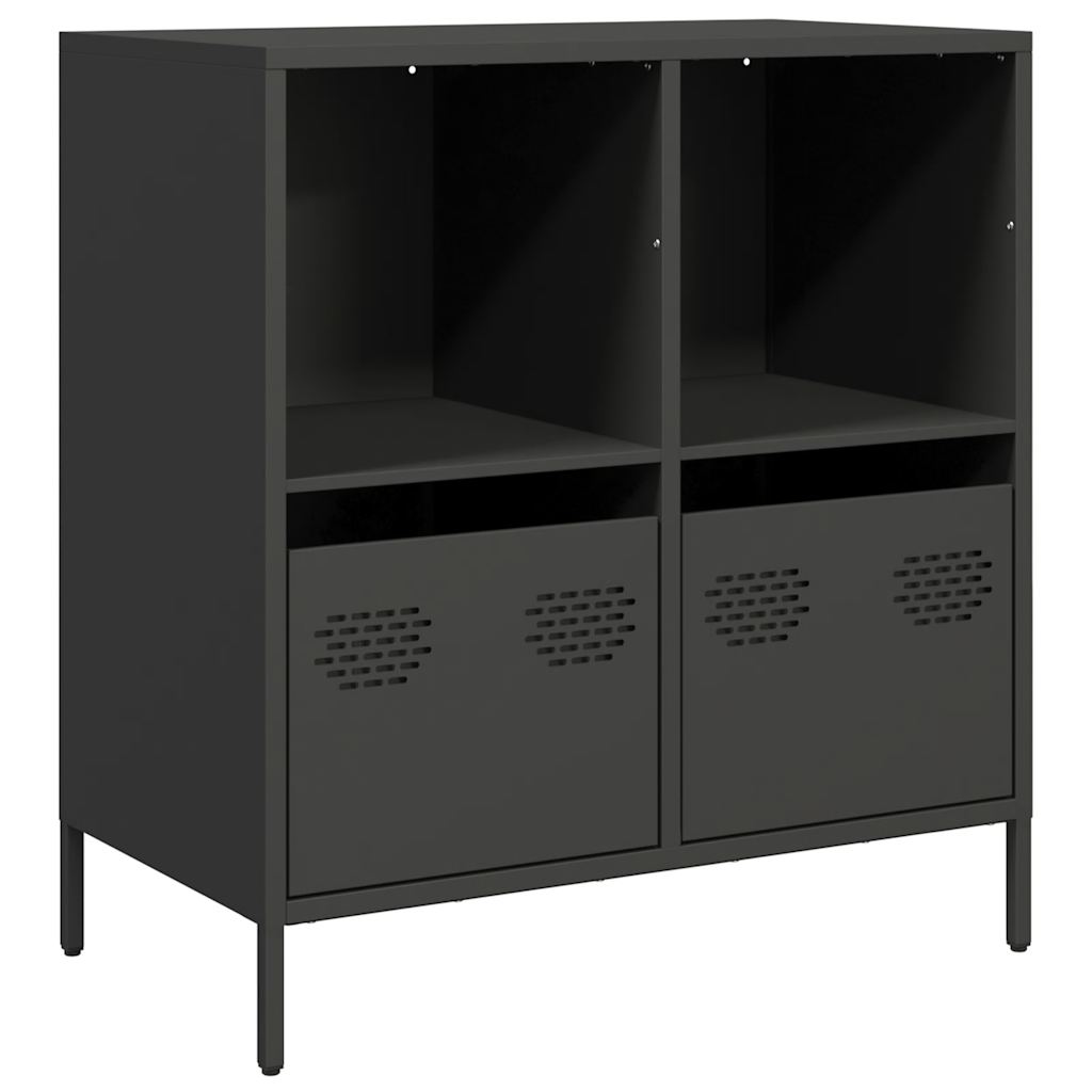 vidaXL Dulap, negru, 68x39x73,5 cm, oțel laminat la rece