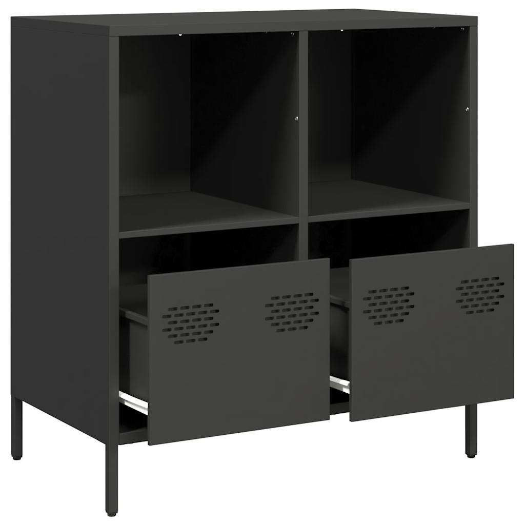 vidaXL Dulap, negru, 68x39x73,5 cm, oțel laminat la rece