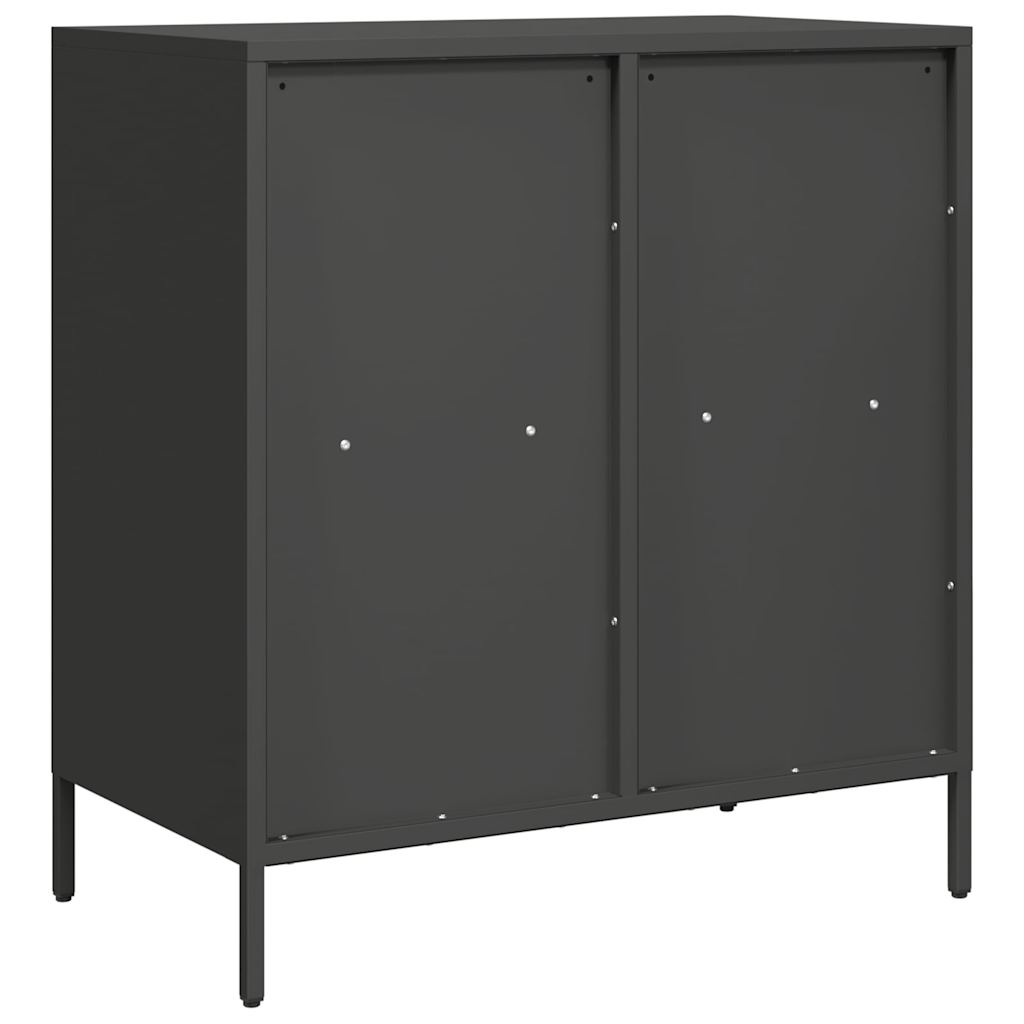 vidaXL Dulap, negru, 68x39x73,5 cm, oțel laminat la rece