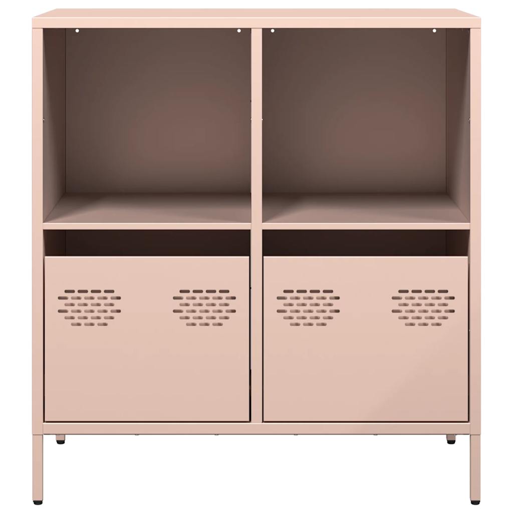 vidaXL Dulap, roz, 68x39x73,5 cm, oțel laminat la rece
