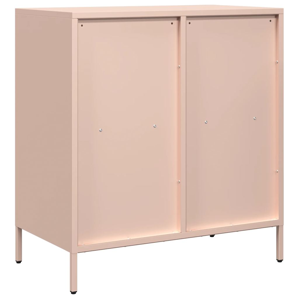 vidaXL Dulap, roz, 68x39x73,5 cm, oțel laminat la rece